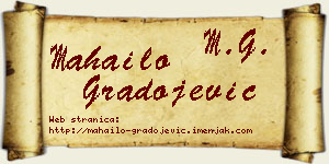 Mahailo Gradojević vizit kartica